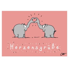 Postkarte Herzensgrüße 14,8x10,5 cm