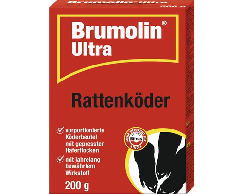 Rattenköder Brumolin Ultra 200 g zur Verwendung in