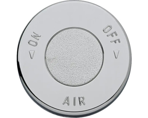 Runder Luftregler mit den Markierungen ''ON'', ''OFF'' und ''AIR''.