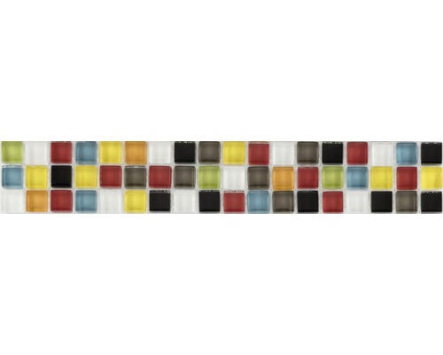 Glasbordüre Glas multicolor mix 4,8x29,8 cm