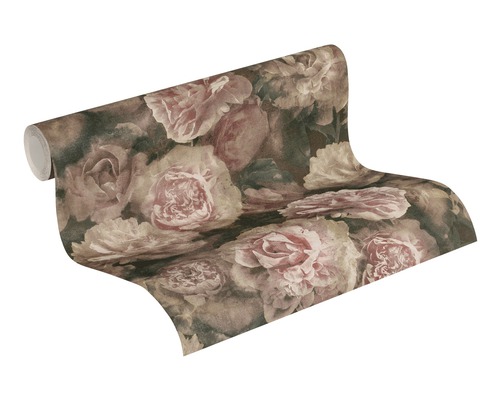 Tapetenrolle mit Rosenmuster