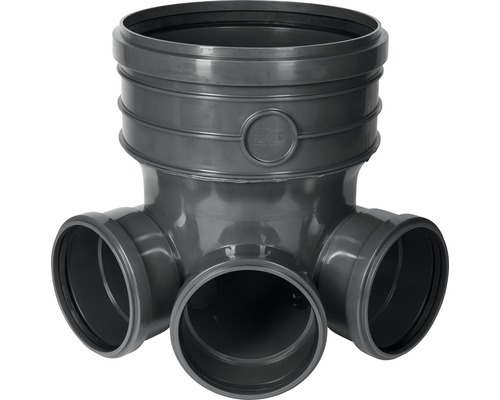 Schachtboden rechts/mitte/links DN 400 mm / 200 mm Abwasserrohrverteiler mit vier Abgängen