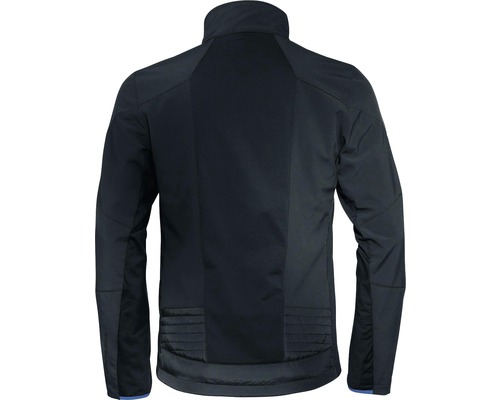 Rückansicht einer schwarzen Softshelljacke