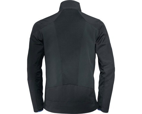 Rückansicht einer schwarzen Arbeitsjacke