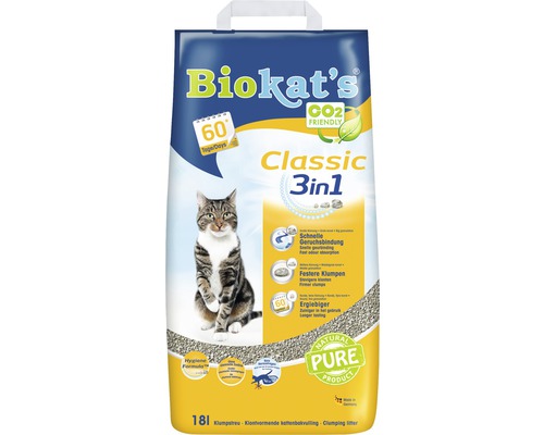 Katzenstreu Biokats Classic 3in1 18 l