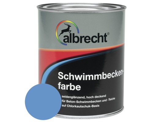 Albrecht Schwimmbeckenfarbe ozeanblau 750 ml Farbdose Schwimmbeckenfarbe