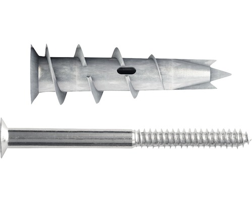 Gipskartondübel Tox Spiral Plus 37-4 + Schraube, 50 Stück Metallspreizdübel mit Schraube