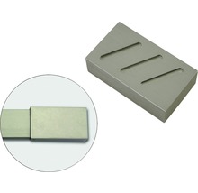Endstück Struktur für Luxor stahl-gebürstet 35 x 14 mm 2 Stk.