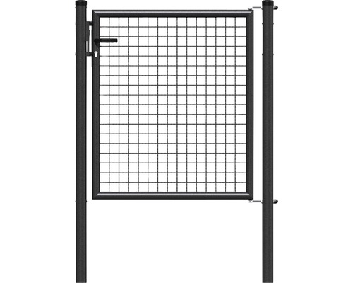 Wellengittertor ALBERTS 100 x 150 cm anthrazit Gartentor aus Metall mit Vierkantgeflecht