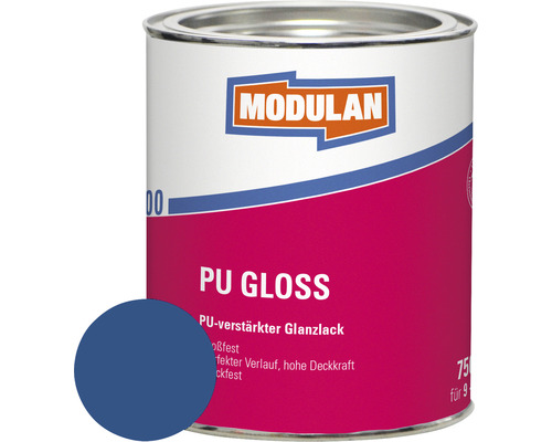 MODULAN 6100 PU Gloss Lack 750ml RAL 5010 enzianblau 750 ml Modulan PU Gloss Lackdose