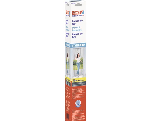 Fliegengitter Lamellentür tesa Insect Stop Standard ohne Bohren anthrazit 95x220 cm