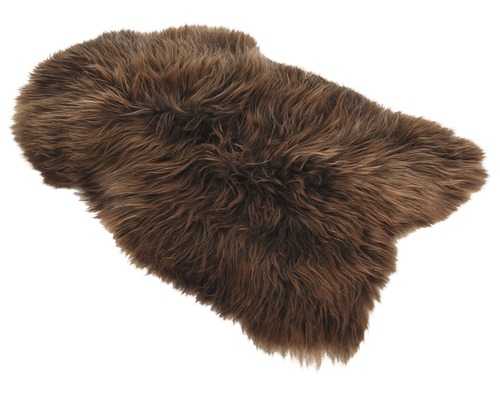 Brauner Schaffellteppich