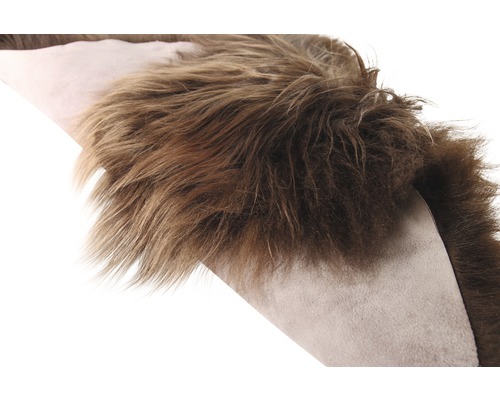 Brauner Kunstfellteppich mit Unterseite