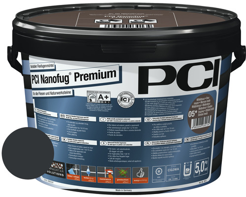 PCI Nanofug® Premium Variabler Flexfugenmörtel für alle Fliesen und Natursteine schiefergrau 5 kg