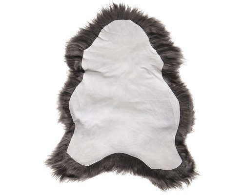 Graue Schaffellimitation von der Rückseite