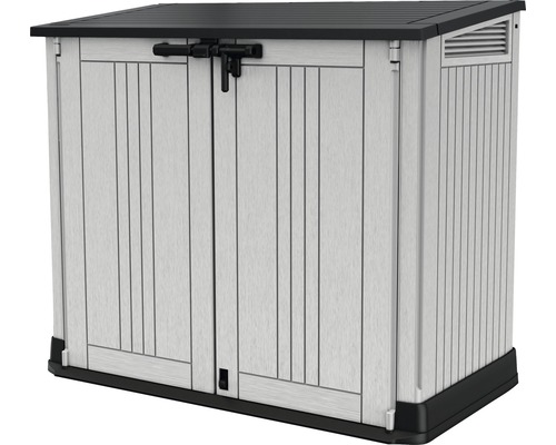 Garten-Gerätebox, Mülltonnenbox Keter Store-it-out Prime inkl. Gasdruckfedern 132 x 71,5 x 113,5 cm grau-antrazit-0