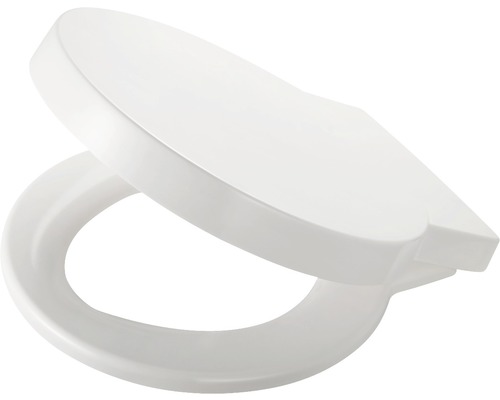 Weißer Toilettensitz aus Kunststoff
