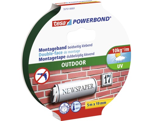 tesa Powerbond Montageband Outdoor 5m x 19mm-0