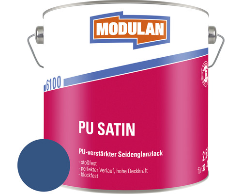 MODULAN 6100 PU Satin Lack RAL 5010 enzianblau 750 ml Modulan Lackfarbe, Gebinde