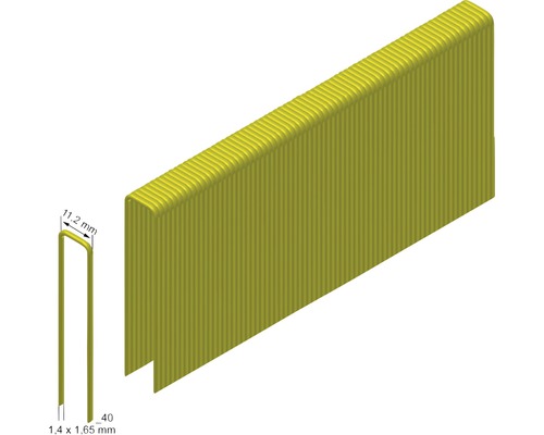 Drahtklammern, Typ 40, mit einer Länge von 11,2 Millimetern