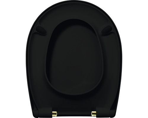 Schwarzer Toilettensitz