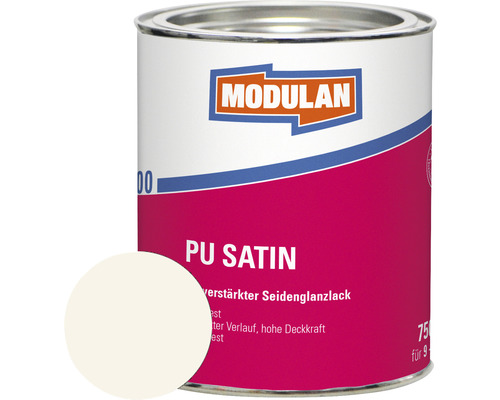 MODULAN 6100 PU Satin Lack RAL 9010 reinweiß 2,5 L Modulan PU Satin Lackdose