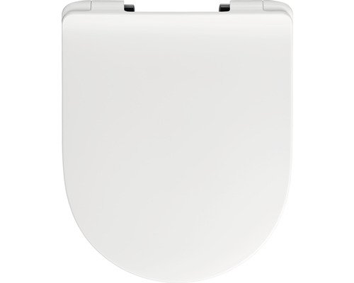 REIKA WC-Sitz Mito weiß Scharniere schwarz matt mit Absenkautomatik und Quick&Clean