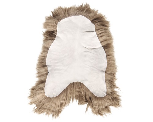 Kunstfellteppich mit Lederrückseite