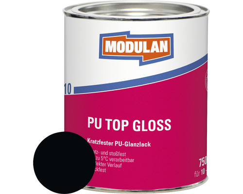 MODULAN 6110 PU Lack Top Gloss RAL 9005 tiefschwarz 750 ml MODULAN PU Top Gloss Lackdose