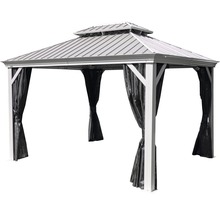Pavillon SOJAG Messina 12x16 inkl. Moskitonetz 473 x 353 cm champagner