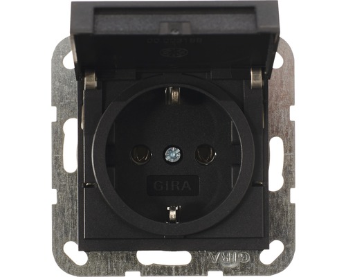 Schutzkontaktsteckdose von Gira mit Klappdeckel