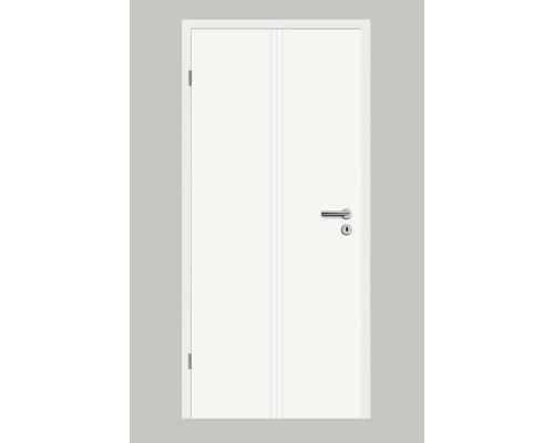 Zimmertür Pertura Perla 11 Weißlack (ähnlich RAL 9010) 86,0x198,5 cm Links