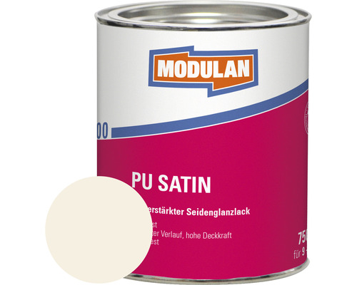 MODULAN 6100 PU Satin Lack RAL 9010 reinweiß 750 ml Modulan PU Satin Lackdose