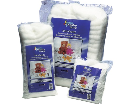 Bastelwatte in verschiedenen Verpackungsgrößen