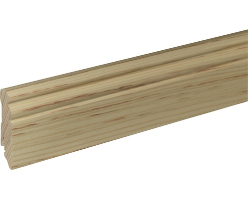 Sockelleiste SF277 Fichte/Kiefer lackiert 19 x 70 x 2400 mm Holzfußleiste