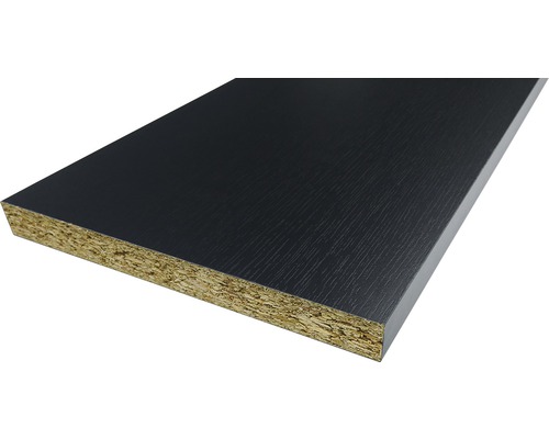 Möbelbauplatte Esche Schwarz 19x200x2630 mm Spanplatte mit Beschichtung