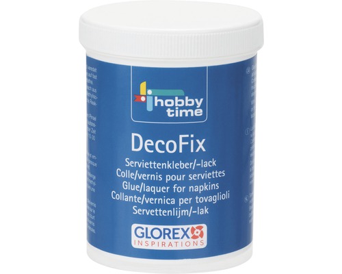 DecoFix Serviettenkleber und Lack im Behälter