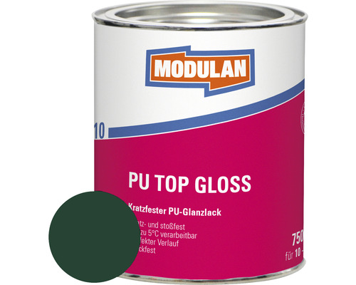 MODULAN 6110 PU Lack Top Gloss RAL 6005 moosgrün 750 ml Modulan PU Top Gloss Lackdose