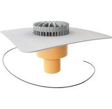 TopWet Terrassengully senkrecht mit integrierter beheizbarer PVC-Manschette NW 75 mm H = 182 mm