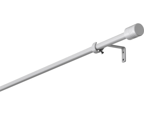 Gardinenstangen Set ausziehbar weiß 100-200 cm Ø 13/16 mm Gardinenstange mit Endstück, Halterung und Ring