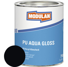 MODULAN 6200 PU Lack Aqua Gloss RAL 9005 tiefschwarz 750 ml-thumb-0