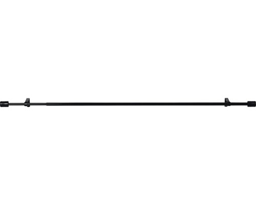 Gardinenstange Vorhangstange, 16 Mm Durchmesser, Schwarz, 100 Cm – Inkl. Träger & Endstücke