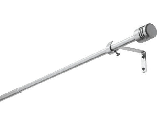 Gardinenstangen Set ausziehbar Zylinder silber 200-300 cm Ø 13/16 mm Gardinenstange ausziehbar mit Halterung