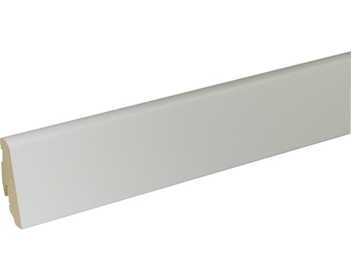 Sockelleiste FU60L MDF weiß lackiert 19 x 58 x 2400 mm Sockelleiste aus Holz