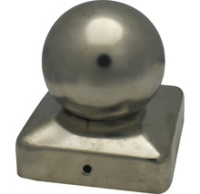 Pfostenkappe mit Kugel 7 x 7 cm Edelstahl-thumb-0