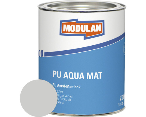 MODULAN 6200 PU Lack Aqua Matt RAL 7035 lichtgrau 750 ml