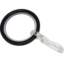 Gardinenring mit Gleiteinlage für Chicago schwarz Ø 20 mm 10 Stk.