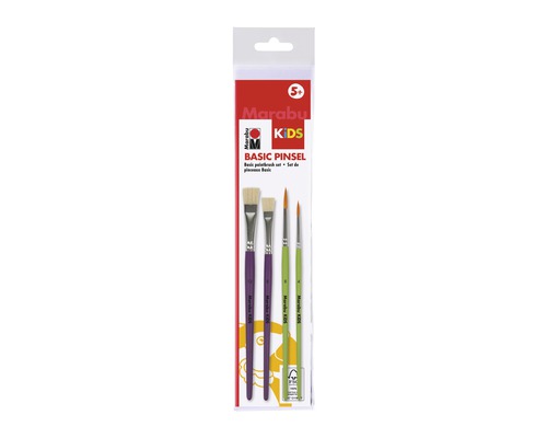 Marabu Kids Basic Pinselset mit vier Malpinseln