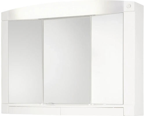 Spiegelschrank Jokey Swing 76 x 18 x 58 cm weiß 3-türig LED IP 20