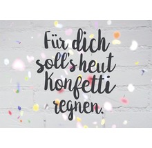 Mini-Briefkarte Für dich soll´s heut Konfetti regnen 7,7x5,5 cm